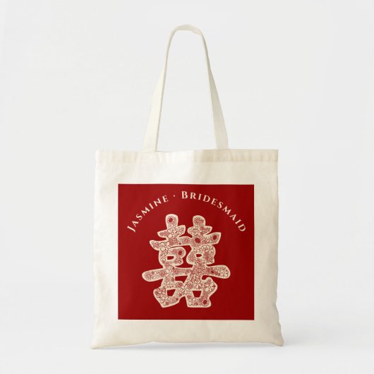 Chinese bruiloft tegen dubbel geluk tote bag (Voorkant)