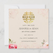 Chinese bruiloft thee ceremonie Save the Date Kaar Kaart (Voorkant)