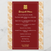 Chinese bruiloft veelbelovende peranakan banket menu (Voorkant)