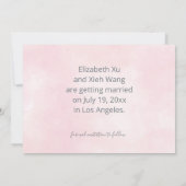 Chinese bruiloft Waterverf Lotus Bewaar de datum Save The Date (Achterkant)