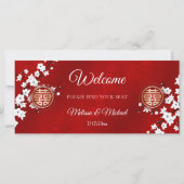 Chinese bruiloft zitplaatsen grafiek header (Achterkant)