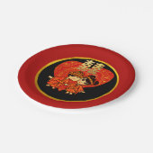 Chinese Bruiloftsfeestborden Traditioneel Paar Papieren Bordje (Gekanteld)