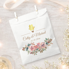 Chinese bruinrode roze florale bruine bruine bruin bedankzakje