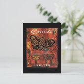 Chinese Butterflies Reis Briefkaart (Staand voorkant)