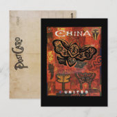 Chinese Butterflies Reis Briefkaart (Voorkant / Achterkant)