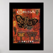 Chinese Butterflies Travel Poster (Voorkant)