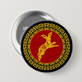 Chinese Button voor konijnensieraden in het nieuwj (Voorkant /achterkant)