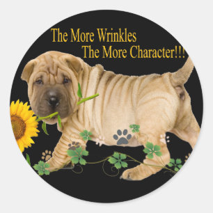 Chinese cadeautjes voor Shar-Pei-karakters Ronde Sticker