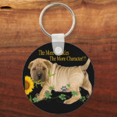 Chinese cadeautjes voor Shar-Pei-karakters Sleutelhanger (Voorkant)