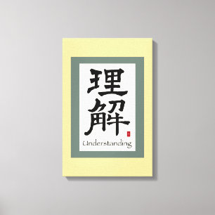 Chinese Calligrafie Art begrijpen Canvas Afdruk