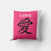 Chinese calligraphy Throw Cushion Kussen (Achterkant)