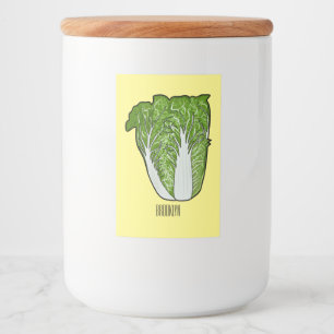 Chinese cartoon voedselcontainer etiket