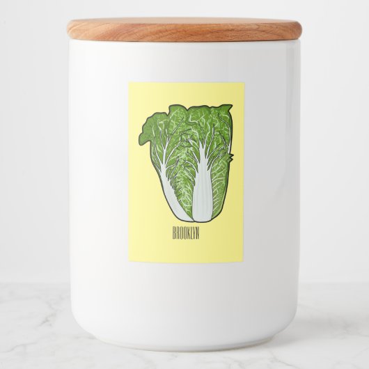 Chinese cartoon voedselcontainer etiket (Voorkant)