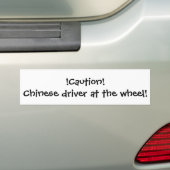 Chinese chauffeur bumpersticker (Op auto)