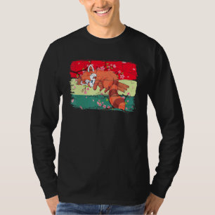 Chinese Cherry Blossom Forest Dierenhoesje Red T-shirt