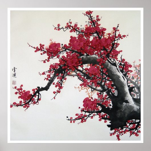 Chinese Cherry Blossom Poster (Voorkant)