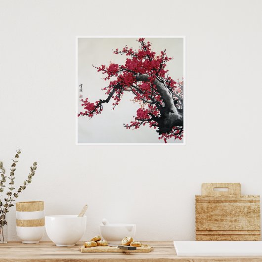 Chinese Cherry Blossom Poster (Keuken)