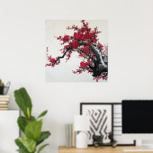 Chinese Cherry Blossom Poster (Thuiskantoor)