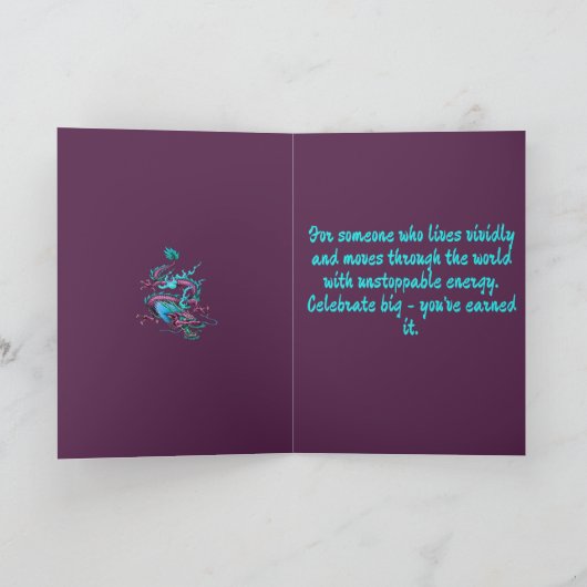 Chinese Cloud Dragon Mythical Rain Maker Creature Kaart (Binnen)