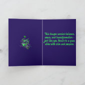 Chinese Coiling Dragon Mythical Time Controlling   Kaart (Binnen)