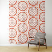 Chinese Coin Pattern Tapestry Wandkleed (In situ)