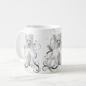 Chinese Crested Blue NB Koffiemok (Voorkant links)