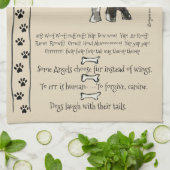 Chinese Crested Cartoon Dog citeert keukenhanddoek (Gevouwen)