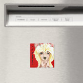 Chinese Crested Color Block Magnet (Insitu (Vaatwasser))