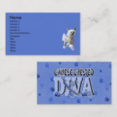 Chinese Crested DIVA Visitekaartje (Voorkant / Achterkant)