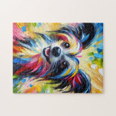 Chinese Crested Dog Acryl Print Hondenliefhebber G Legpuzzel (Horizontaal)