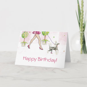 Chinese 'Crested Dog Birthday'-kaarten Kaart
