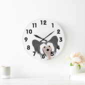 Chinese Crested Dog Clock Grote Klok (Huis)