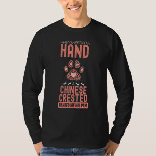 Chinese Crested Dog Hand Dog Paw Chinese Crested T-shirt