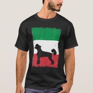 Chinese Crested Dog Italy vlag Italiaanse mam T-shirt