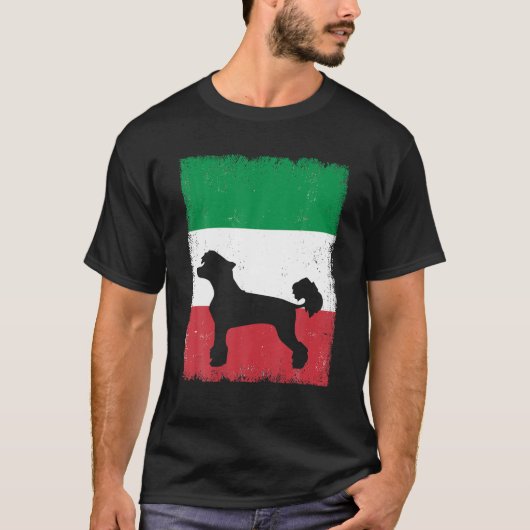 Chinese Crested Dog Italy vlag Italiaanse  mam T-shirt (Voorkant)
