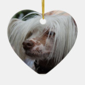Chinese Crested Dog Keramisch Ornament (Voorkant)