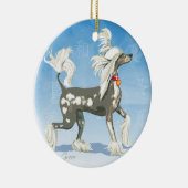 Chinese Crested Dog Keramisch Ornament (Rechts)