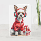 Chinese Crested Dog Kerstgroet Kaart (Voorkant)
