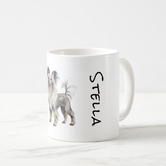 Chinese Crested Dog Mok (Voorkant rechts)