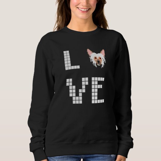 Chinese Crested  Dog  Pixelkunst Trui (Voorkant)