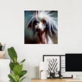 Chinese Crested Dog Poster (Thuiskantoor)