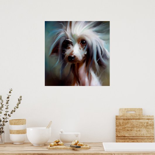 Chinese Crested Dog Poster (Keuken)
