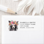 Chinese Crested Dog Retouradreslabels Etiket (Insitu)