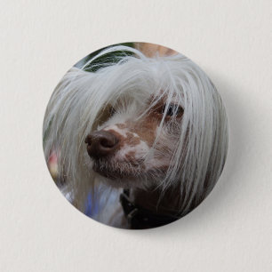 Chinese Crested Dog Ronde Button 5,7 Cm