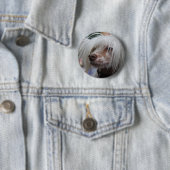 Chinese Crested Dog Ronde Button 5,7 Cm (In situ)