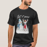 Chinese Crested Dog Santa Dog Christmas Snowman Xm T-shirt<br><div class="desc">Chinese Crested Dog Santa Dog Kerstman Sneeuwman Xmas Pajama</div>