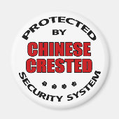 Chinese Crested Dog Security Magneet (Voorkant)