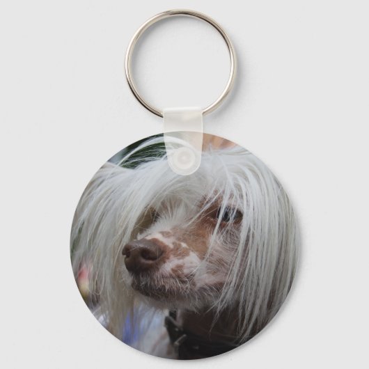 Chinese Crested Dog Sleutelhanger (Voorkant)