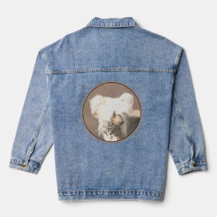 Chinese Crested Haarloze Schilderij Originele Hond Denim Jacket