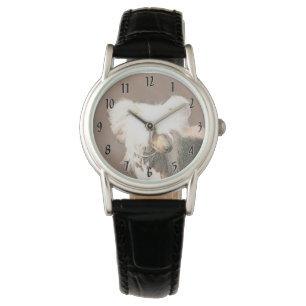 Chinese Crested Haarloze Schilderij Originele Hond Horloge